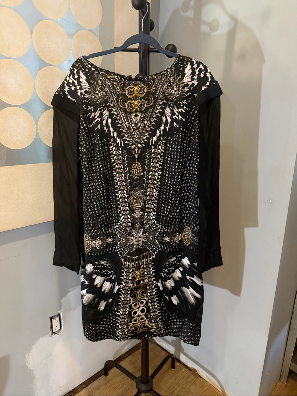 Just Cavalli Silk mini dress in multi